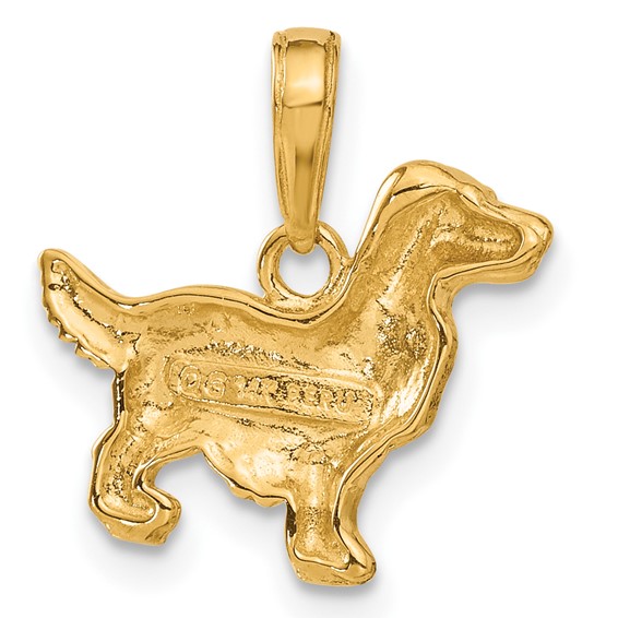 Gold Polished Dog Pendants