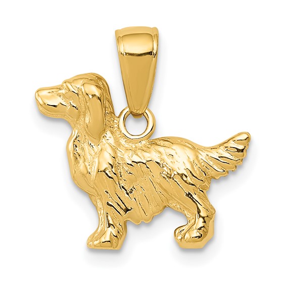 Gold Polished Dog Pendants