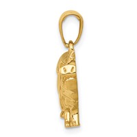 14K Yellow Gold Pot Belly Pig Pendant view 2