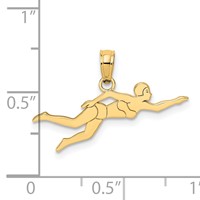 14K Female Swimmer Charm view 3