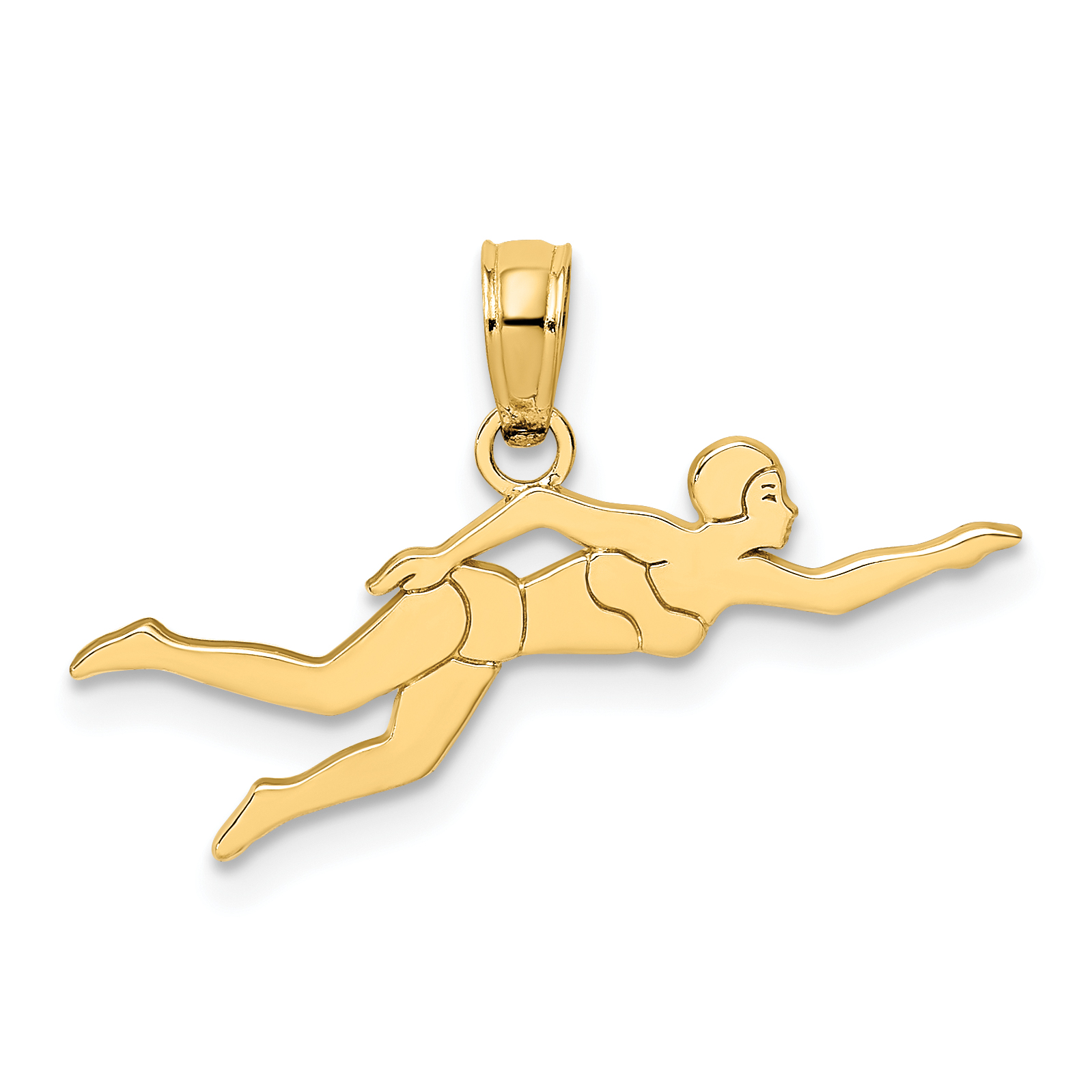 14k Female Swimmer Charm (C3535)
