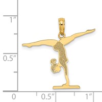 14K Yellow Gold Gymnastics Floor Charm view 4