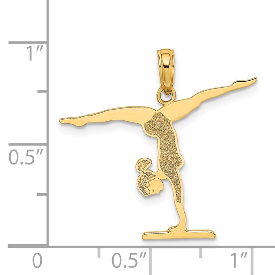 Gold Polished Gymnastics Pendants