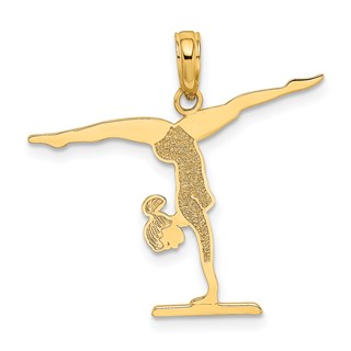 Gold Polished Gymnastics Pendants