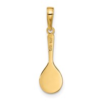14K Yellow Gold 3-D Tennis Racquet and Ball Charm view 3