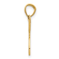 14K Yellow Gold Double Tennis Racquet Charm view 2