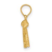 14K Yellow Gold 3-D Golf Clubs Charm with Ball view 2