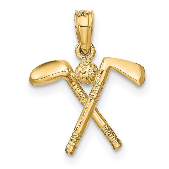 Gold Polished Golf Pendants