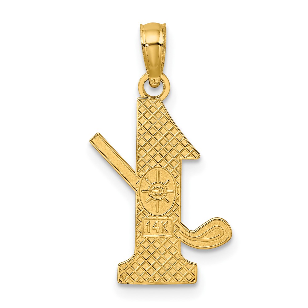14k Golf Club and Ball on #1 Charm (C3545)