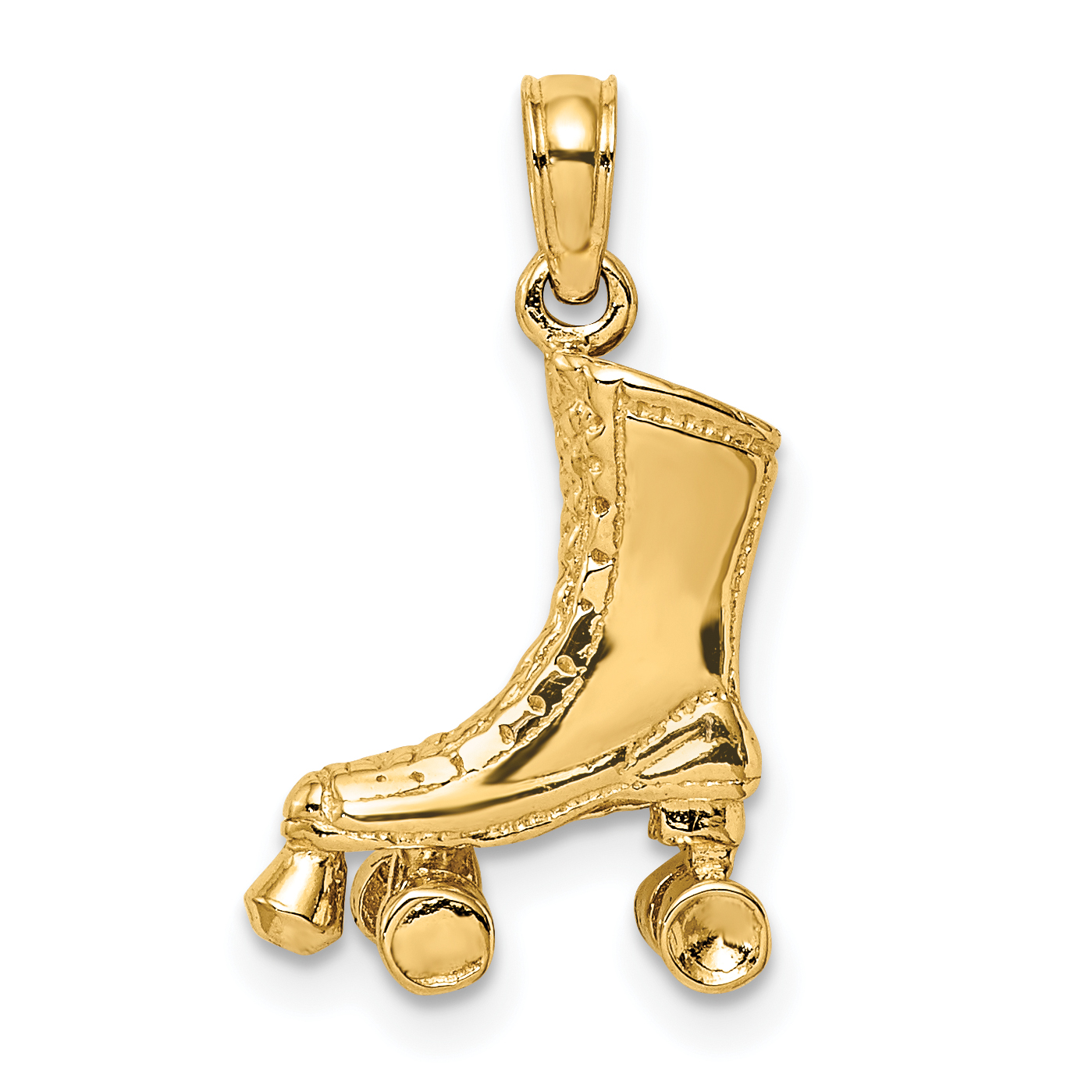14k 3-D Roller Skate Charm (C3550)