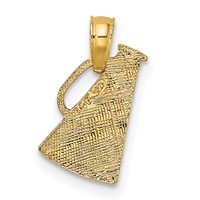 14K Yellow Gold Megaphone Charm with Handle view 3
