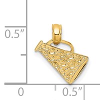 14K Yellow Gold Megaphone Charm with Handle view 4