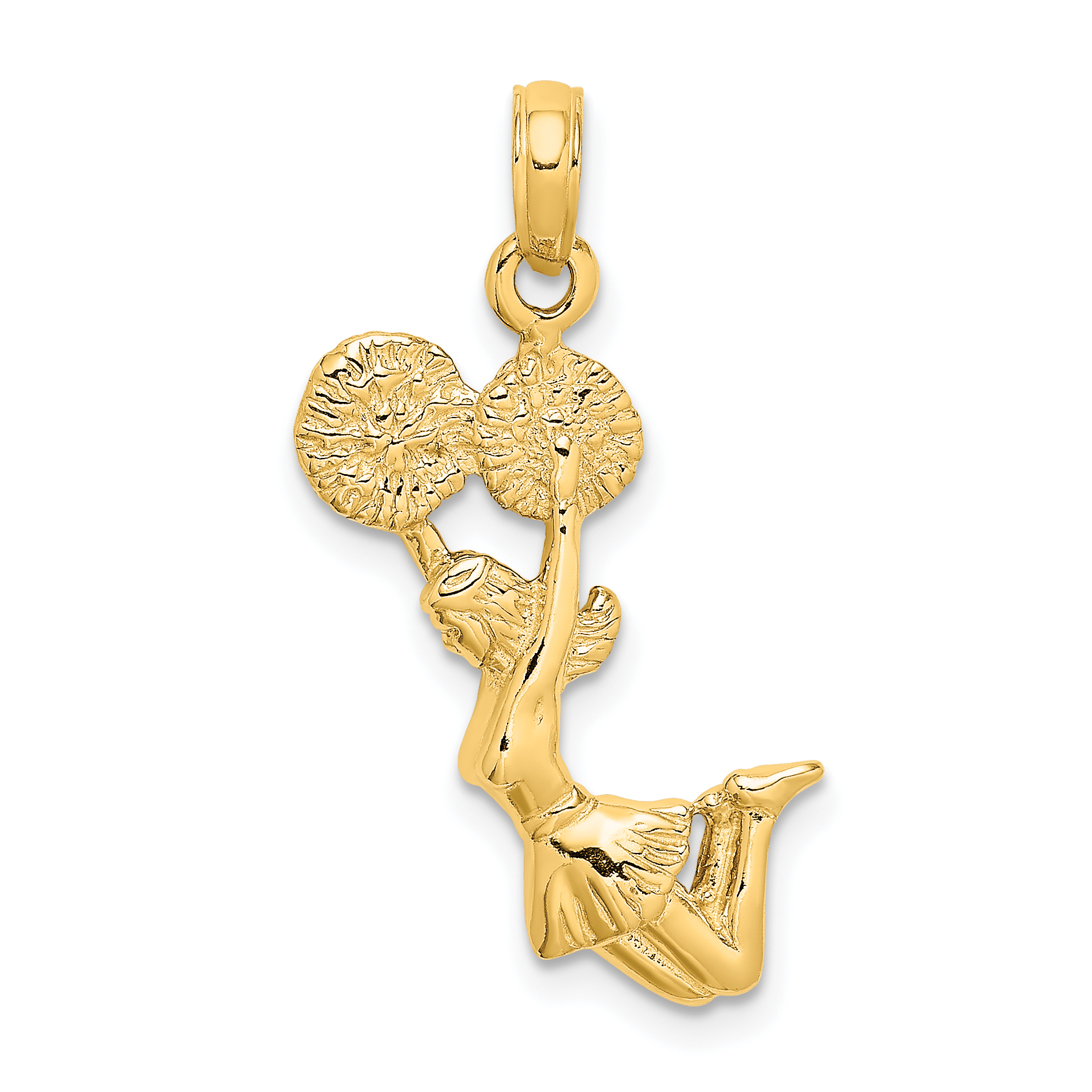 14k 3-D Jumping Cheerleader Charm (C3554)