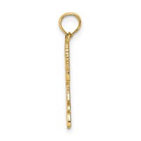 14K Yellow Gold Cheerleader Jumping Charm with Pom-Poms view 2
