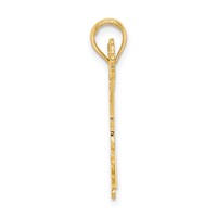 14K Yellow Gold Cheerleader Jumping Charm with Pom-Poms view 2