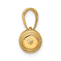 14K Yellow Gold 3-D Barbell Pendant view 2