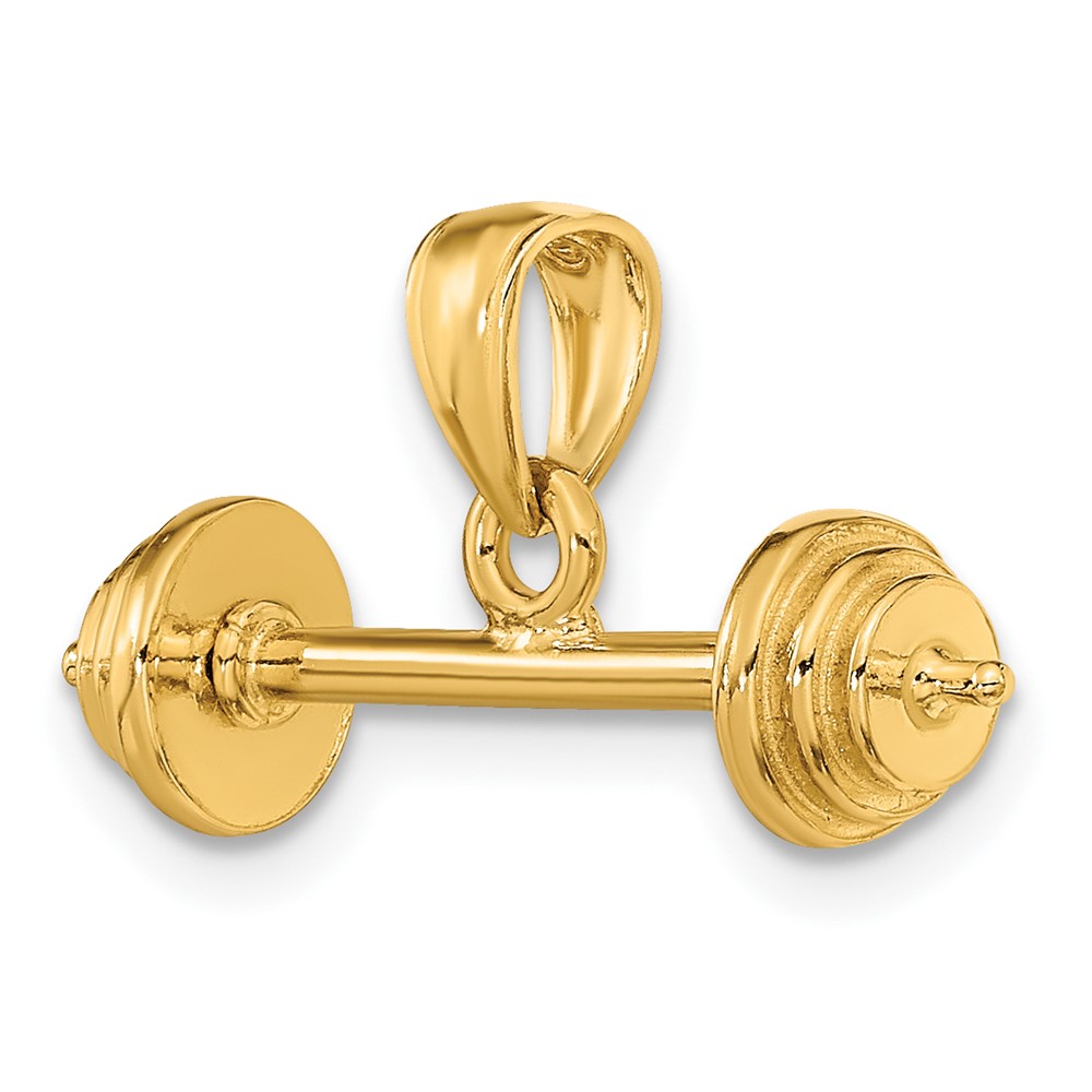 14k 3-D Barbell Pendant (C3563)