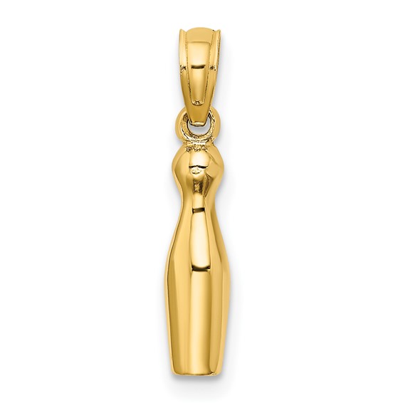 14k 3-D Bowling Pin Charm