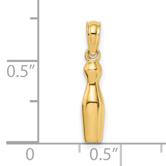 14k 3-D Bowling Pin Charm