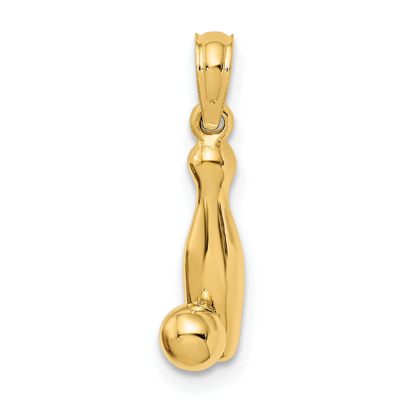 14k 3-D Bowling Pin and Ball Charm (C3575)