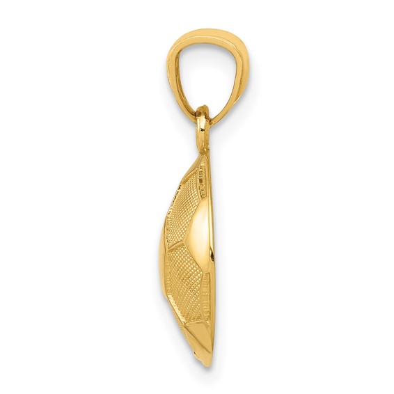 Gold Polished Soccer Pendants