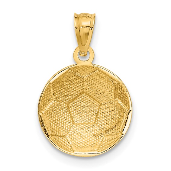 Gold Polished Soccer Pendants