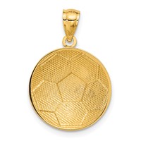 14K Domed Soccer Ball Pendant view 3