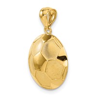14K Domed Soccer Ball Pendant view 5