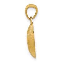 14K Yellow Gold Football Pendant view 2