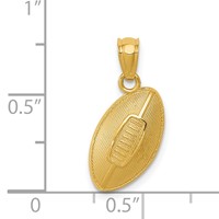 14K Yellow Gold Football Pendant view 4