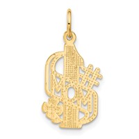 14K Yellow Gold #1 Mom Charm view 3