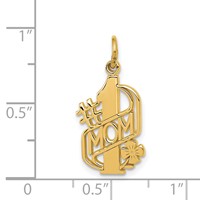 14K Yellow Gold #1 Mom Charm view 4