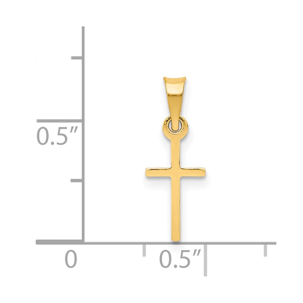 14k Polished Cross Charm (C3600)
