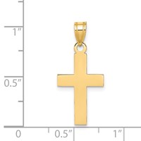 14K Yellow Gold Polished Cross Charm view 4