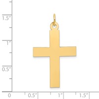 14K Polished Cross Charm view 4
