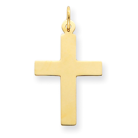 14k Polished Cross Charm (C3602)