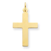 14K Polished Cross Charm view 1