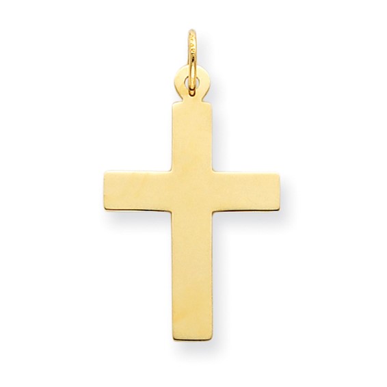 14k Polished Cross Charm