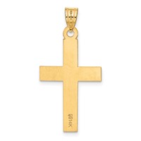 14K Yellow Gold Polished Cross Charm view 3