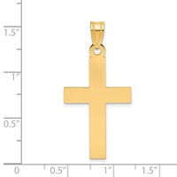 14K Yellow Gold Polished Cross Charm view 4