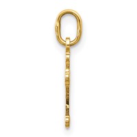 14K Yellow Gold Mini Polished Cross Charm view 2