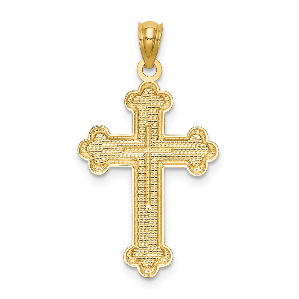 14k Budded Cross Pendant (C3615)