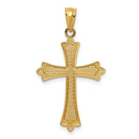 14K Fleur De Lis Cross Pendant view 4