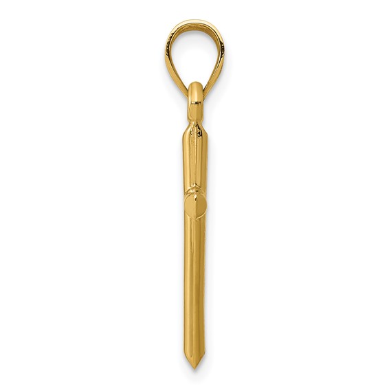 Gold Hollow Latin Cross Pendant