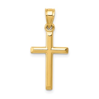 Gold Hollow Latin Cross Pendant