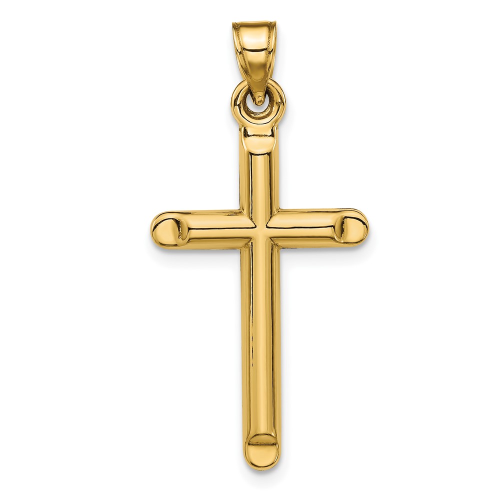 14k 3-D Hollow Cross Pendant (C3624)