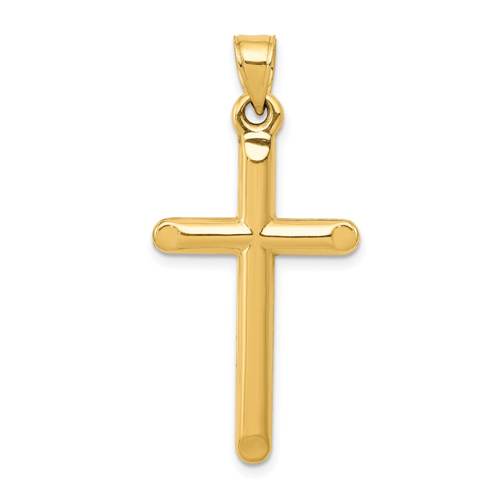 14k 3-D Hollow Cross Pendant (C3624)