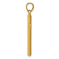 14K Yellow Gold Polished Hollow Cross Pendant view 2