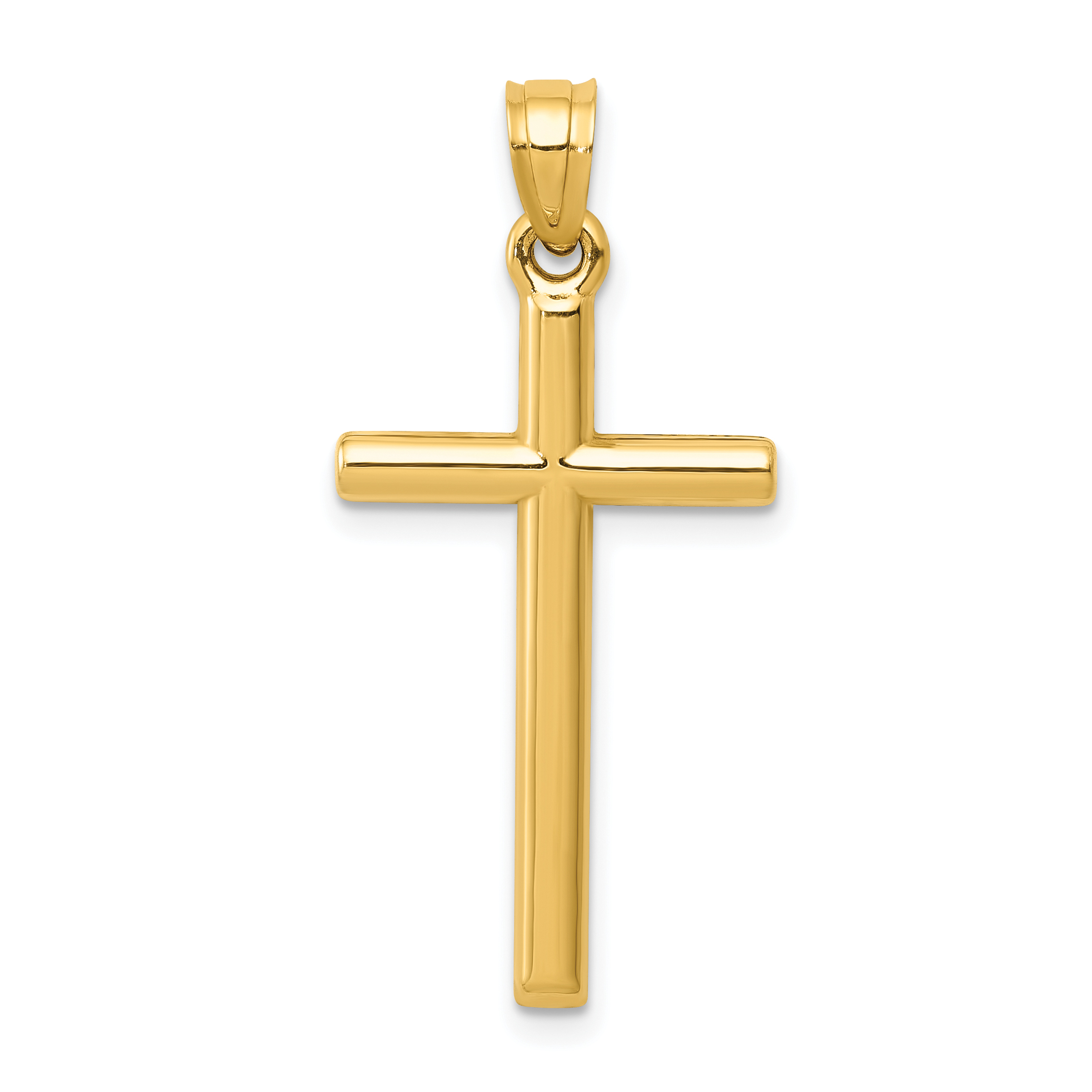 14k Polished Hollow Cross Pendant (C3625)