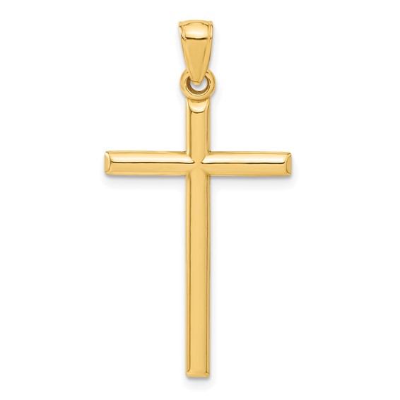 Gold Hollow Latin Cross Pendant